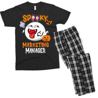 Boo Halloween Costume Spooky Marketing Manager T Shirt Men's T-shirt Pajama Set | Artistshot