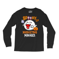 Boo Halloween Costume Spooky Marketing Manager T Shirt Long Sleeve Shirts | Artistshot