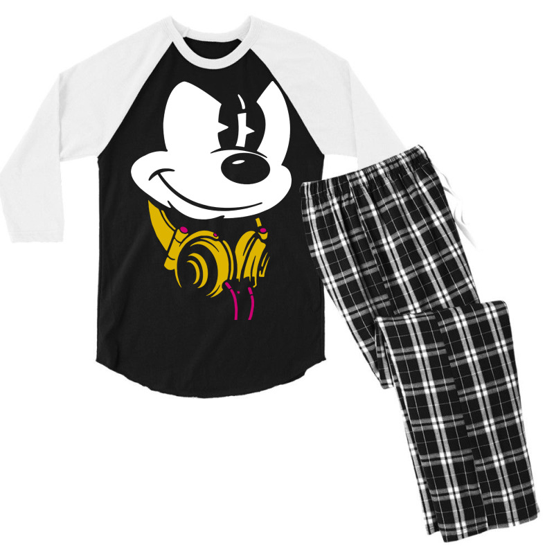 Mouse Headphones Men's 3/4 Sleeve Pajama Set by AllStar | Artistshot