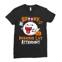 Boo Halloween Costume Spooky Parking Lot Attendant T Shirt Ladies Fitted T-shirt | Artistshot