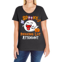 Boo Halloween Costume Spooky Parking Lot Attendant T Shirt Ladies Curvy T-shirt | Artistshot