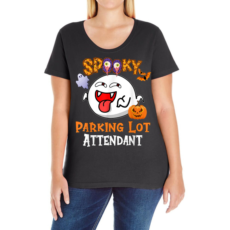 Boo Halloween Costume Spooky Parking Lot Attendant T Shirt Ladies Curvy T-Shirt by riogasehzilahiy | Artistshot