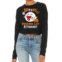 Boo Halloween Costume Spooky Parking Lot Attendant T Shirt Cropped Sweater | Artistshot