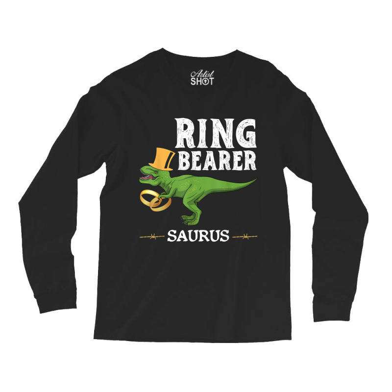 Trex Dinosaur Wedding Party - Ring Bearer Saurus Funny Men Long Sleeve Shirts | Artistshot