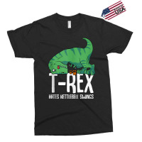 T-rex Hates Kettlebell Gym Short Arms Dino Lover Funny Trex For Mens W Exclusive T-shirt | Artistshot