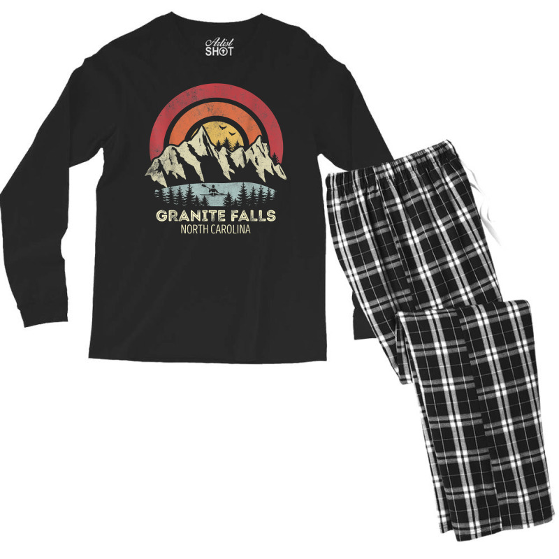 Granite Falls North Carolina Mountain Sunset Sunrise T Shirt Men's Long Sleeve Pajama Set | Artistshot