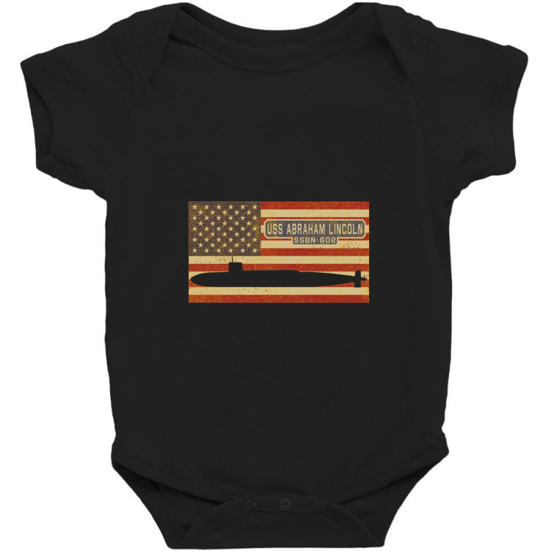 Uss Abraham Lincoln Ssbn 602 Nuclear Ballistic Missile Submarine Vinta Baby Bodysuit by naeshastores | Artistshot