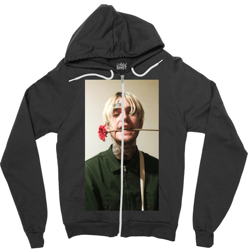 Lilpeep Bite The Flower Zipper Hoodie | Artistshot