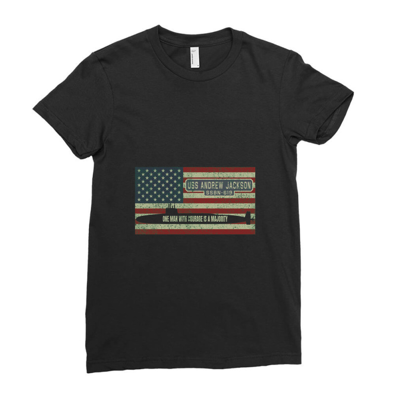 Uss Andrew Jackson Ssbn 619 Nuclear Ballistic Missile Submarine Ladies Fitted T-Shirt by naeshastores | Artistshot