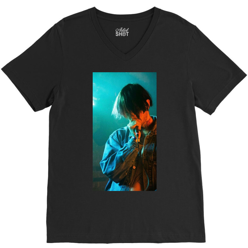 Lilpeep Covered Bangs V-neck Tee | Artistshot