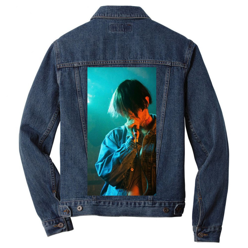 Lilpeep Covered Bangs Men Denim Jacket | Artistshot