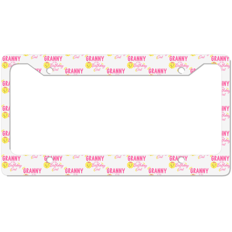 Granny Of Sunshine 1st Birthday Sunshine Girl Birthday T Shirt License Plate Frame | Artistshot