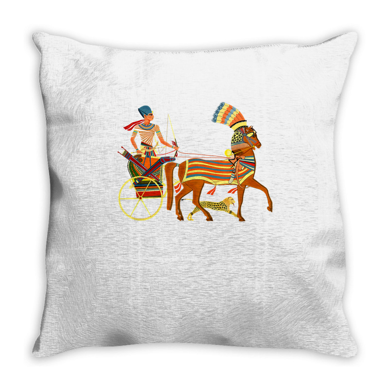 Ramesses Ii On An Egyptian Chariot T Shirt Throw Pillow | Artistshot