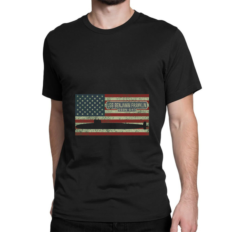 Uss Benjamin Franklin Ssbn 640 Fleet Ballistic Missile Submarine Classic T-shirt by naeshastores | Artistshot