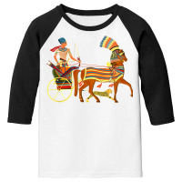 Ramesses Ii On An Egyptian Chariot T Shirt Youth 3/4 Sleeve | Artistshot