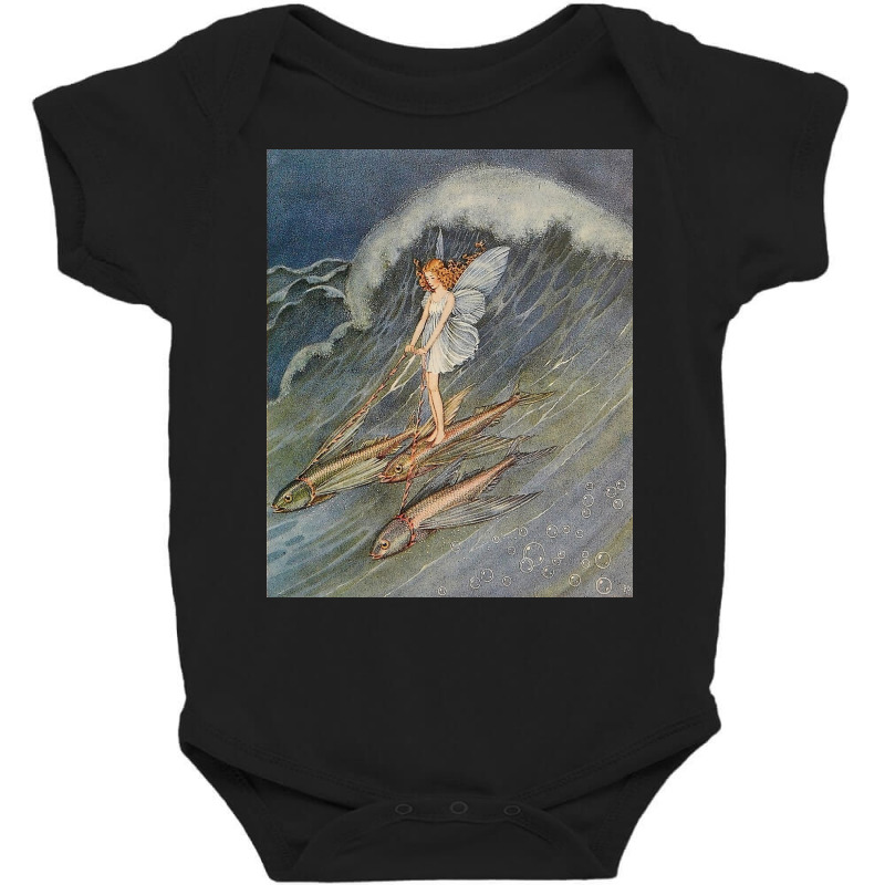 Flower Fairy On A Wave Baby Bodysuit | Artistshot