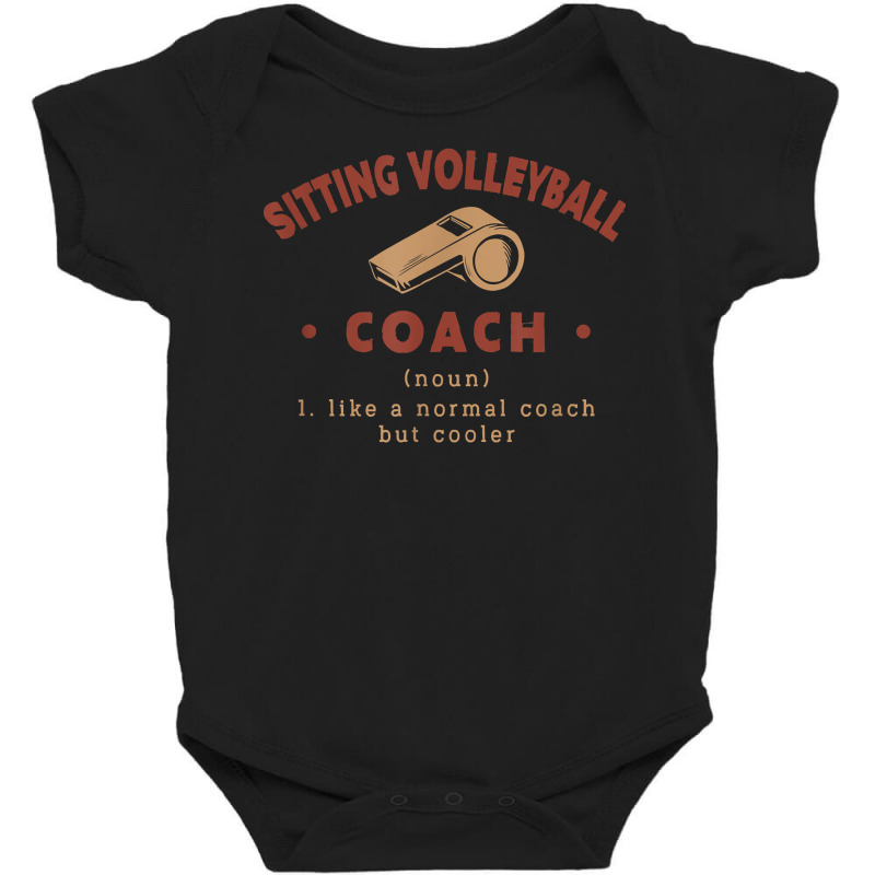 Sitting Volleyball Coach Definition Funny Volleyball Player T Shirt Baby Bodysuit | Artistshot