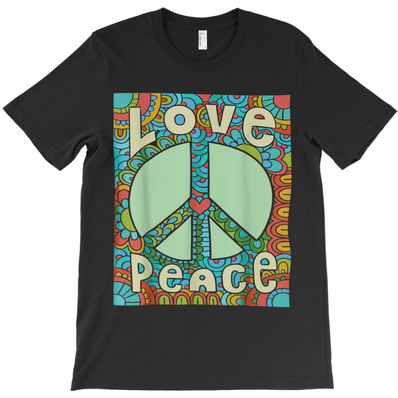 Peace Sign Love T Shirt 60s 70s Tie Die Hippie Costume Video Games Cha T-shirt | Artistshot