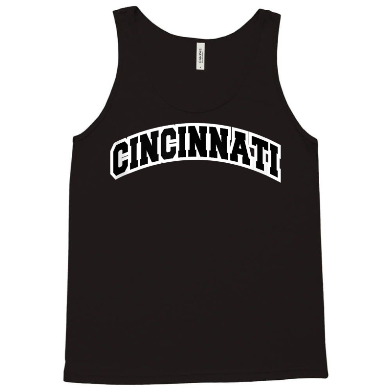 Cincinnati Ohio Varsity Style Vintage Red Tank Top Tank Top by tuckeynkriccijea | Artistshot