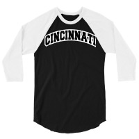 Cincinnati Ohio Varsity Style Vintage Red Tank Top 3/4 Sleeve Shirt | Artistshot