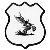 Life Behind Bars Motorcycle Racing Extreme Sports T Shirt Shield Patch | Artistshot