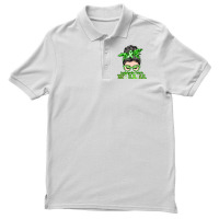 Women Messy Bun Lymphoma Cancer Warrior Gifts T Shirt Men's Polo Shirt | Artistshot