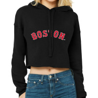 Lettering | Boston | Baseball Cropped Hoodie | Artistshot