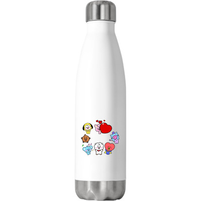 Custom Bt21 Baby Stainless Steel Water Bottle By Switcolors - Artistshot