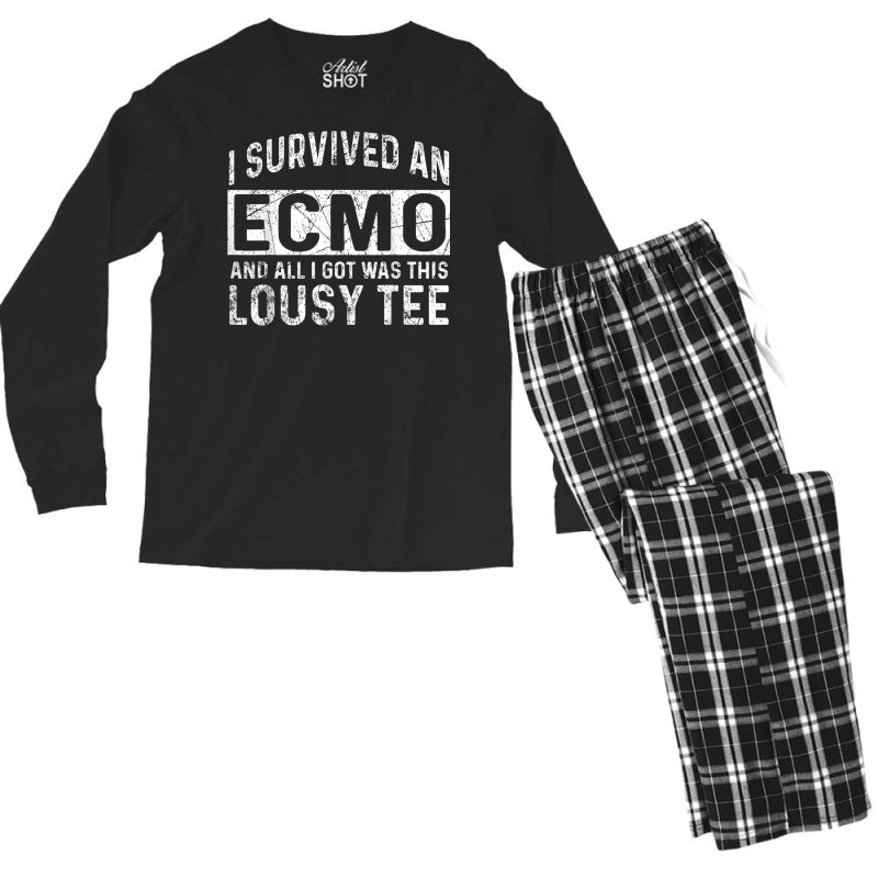 Ecmo Survivor Apparel   Funny Great Survivors Design T Shirt Men's Long Sleeve Pajama Set | Artistshot