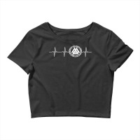 Viking Heartbeat Knot Valknut Wotan Odin Walhalla T Shirt Crop Top | Artistshot