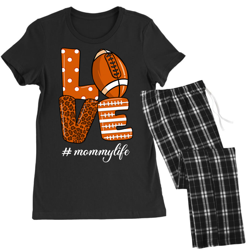 Football American Football Leopard Love Football Game Mommy Life Fall  Women's Pajamas Set by peafowl | Artistshot