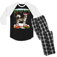 Funny Alaskan Malamute Dog Christmas Xmas Cute T Shirt Men's 3/4 Sleeve Pajama Set | Artistshot