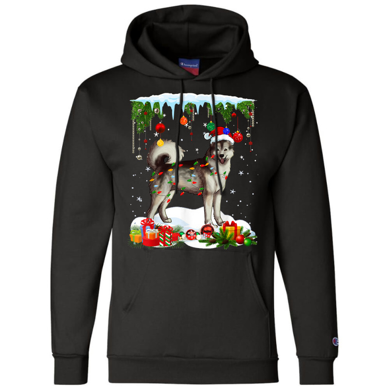 Funny Alaskan Malamute Dog Christmas Xmas Cute T Shirt Champion Hoodie | Artistshot