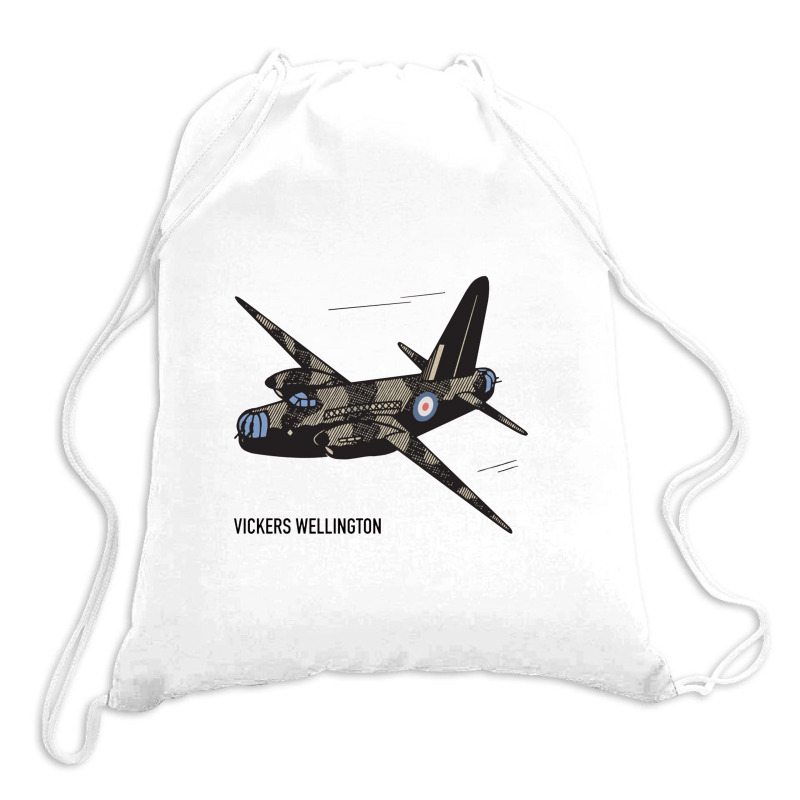 Wellington British Ww2 Bomber Plane Art Drawstring Bags | Artistshot