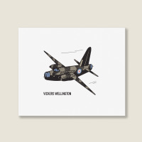 Wellington British Ww2 Bomber Plane Art Landscape Canvas Print | Artistshot