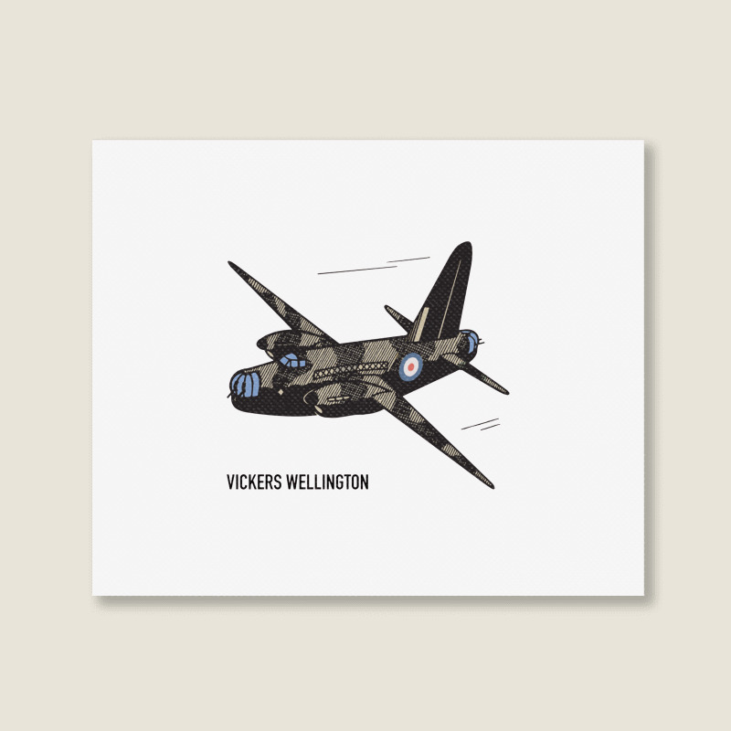 Wellington British Ww2 Bomber Plane Art Landscape Canvas Print | Artistshot