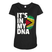 It's In My Dna Guyana Flag Pride National Country Roots Gift T Shirt Maternity Scoop Neck T-shirt | Artistshot