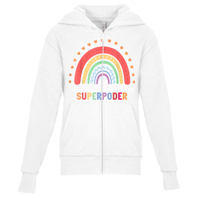 Ser Bilingue Es Un Superpoder Spanish Teacher Back To School T Shirt Youth Zipper Hoodie by gellisjkbegayphe | Artistshot