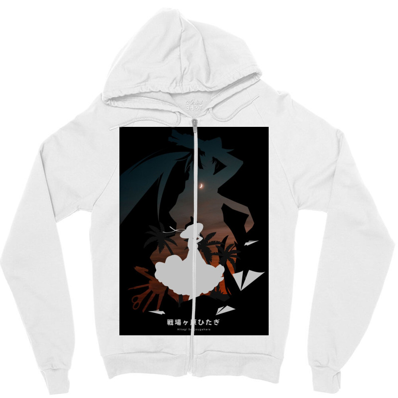 Hitagi Senjougahara Summer Vibes Zipper Hoodie by ijunk | Artistshot