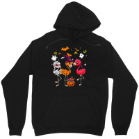 Flamingo Tropical Funny Flamingo Mummy Witches Pumpkin Halloween Costu Unisex Hoodie | Artistshot