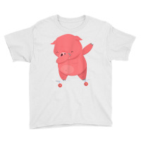 Skateboarding Pig Or Hog On Skateboard Gift For Skater T Shirt Youth Tee | Artistshot