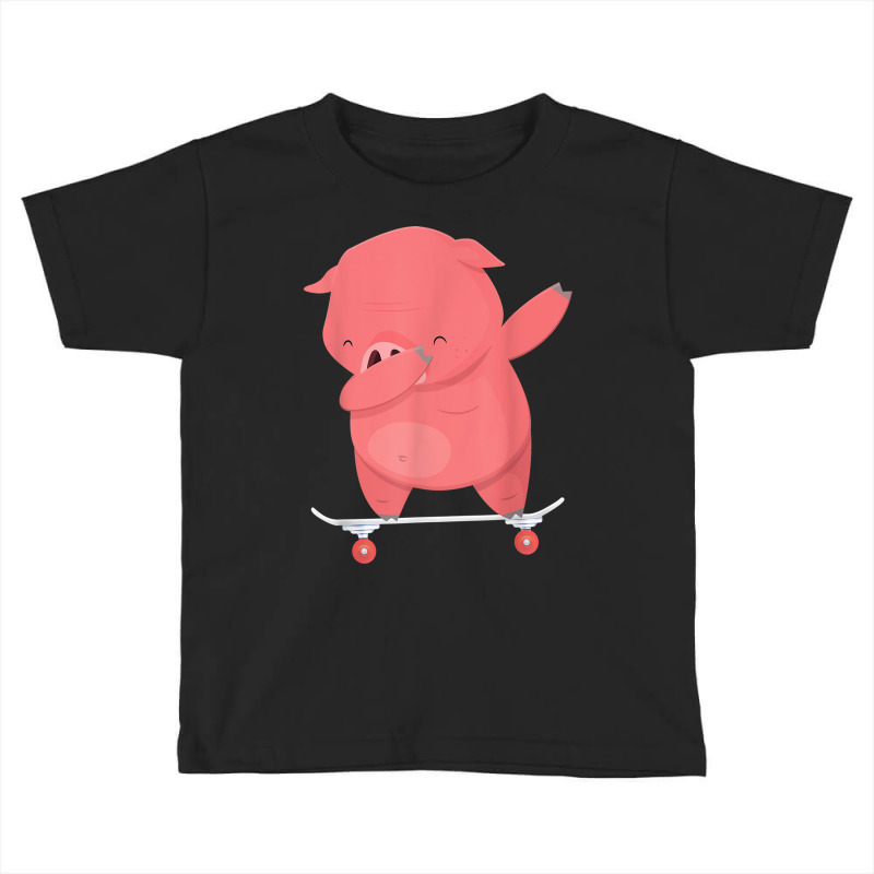 Skateboarding Pig Or Hog On Skateboard Gift For Skater T Shirt Toddler T-shirt | Artistshot