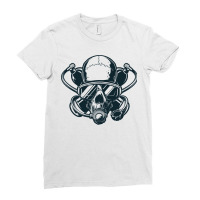 Scuba Diver Twinset Diving Theme Ladies Fitted T-shirt | Artistshot