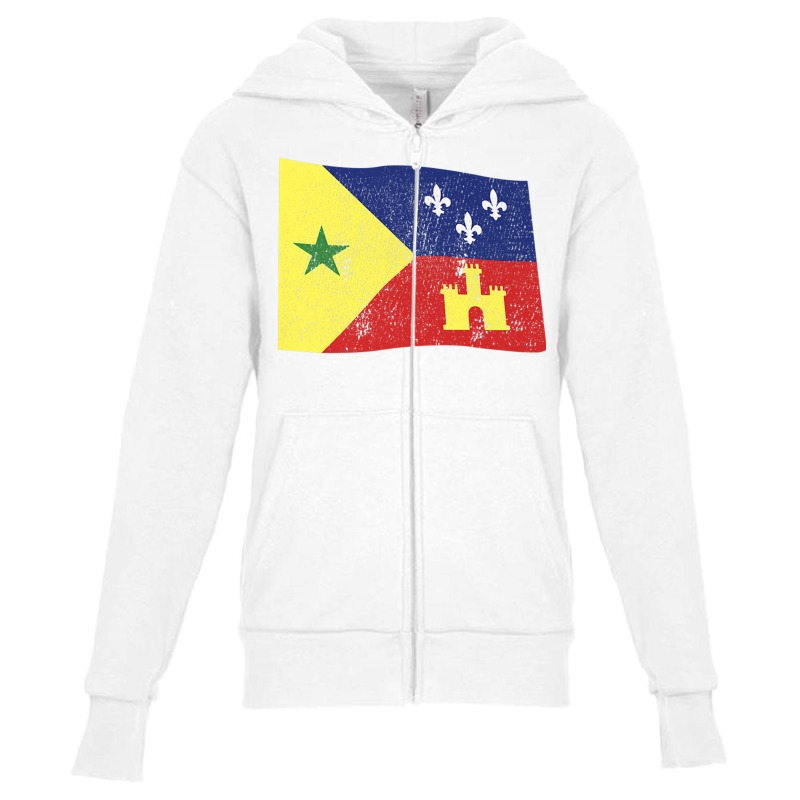 Inclusive Green Star Acadiana Cajun Flag Premium T Shirt Youth Zipper Hoodie | Artistshot