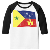 Inclusive Green Star Acadiana Cajun Flag Premium T Shirt Youth 3/4 Sleeve | Artistshot