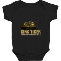 King Tiger Ii Panzer Tank World War Two German Army Baby Bodysuit | Artistshot