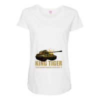 King Tiger Ii Panzer Tank World War Two German Army Maternity Scoop Neck T-shirt | Artistshot