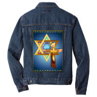 Birthday Gifts Cross Triangle Funny Gifts Men Men Denim Jacket | Artistshot