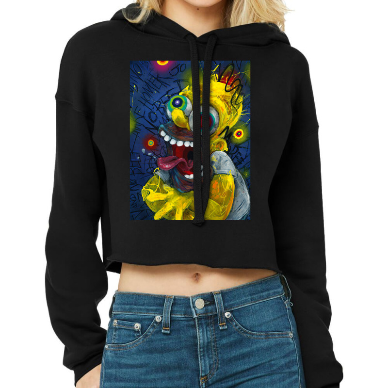 Playing  Devil Homer  For Mens Womens Cropped Hoodie by ArtistKingston | Artistshot