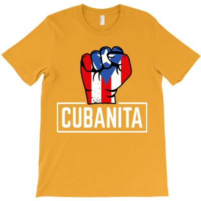 Cubanita Fist Power T-shirt Designed By Johnny Wiggins